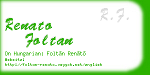 renato foltan business card