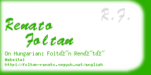 renato foltan business card